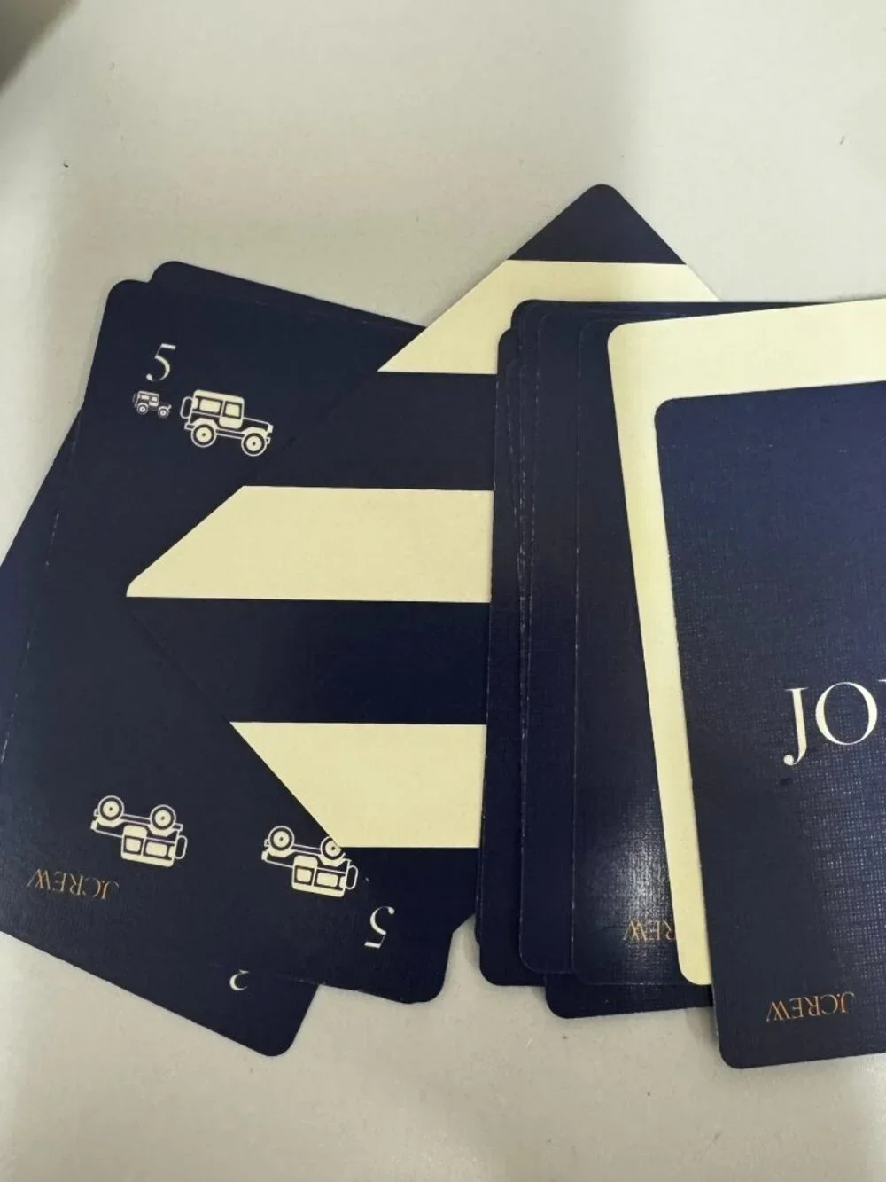 NWT J.Crew Navy and Pink Wash and Make up Bag Playing Cards Travel Bundle Gift